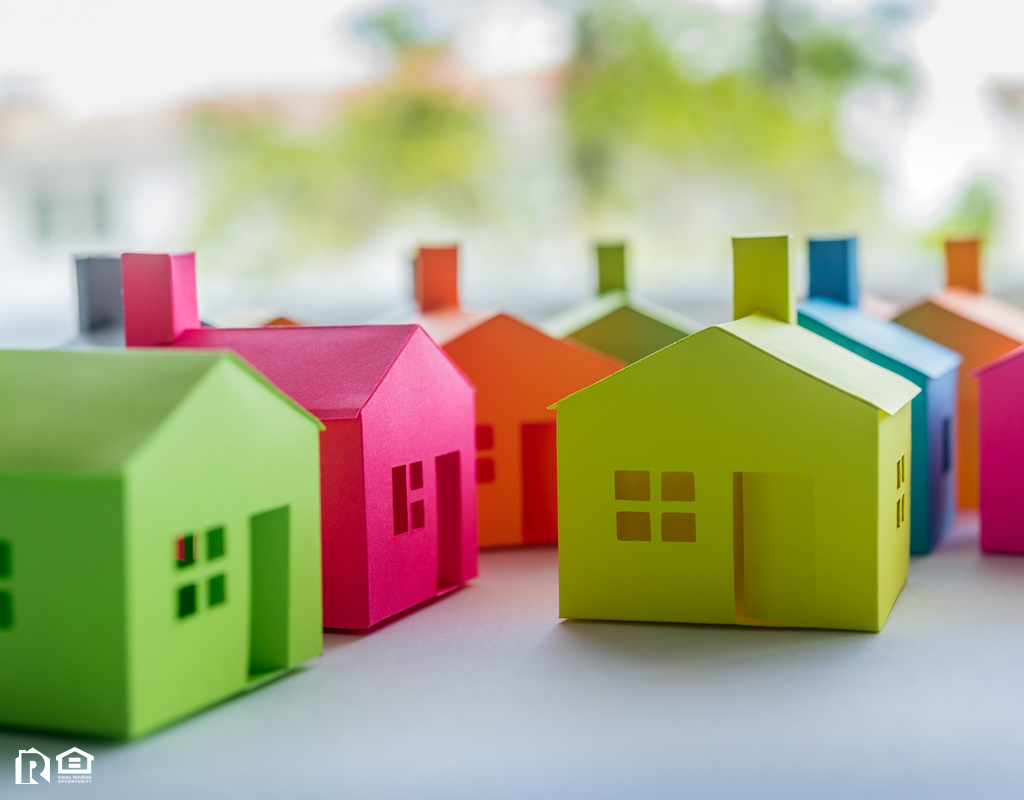 Collection of Colorful Origami Houses