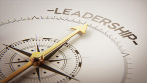 compass pointing to leadership