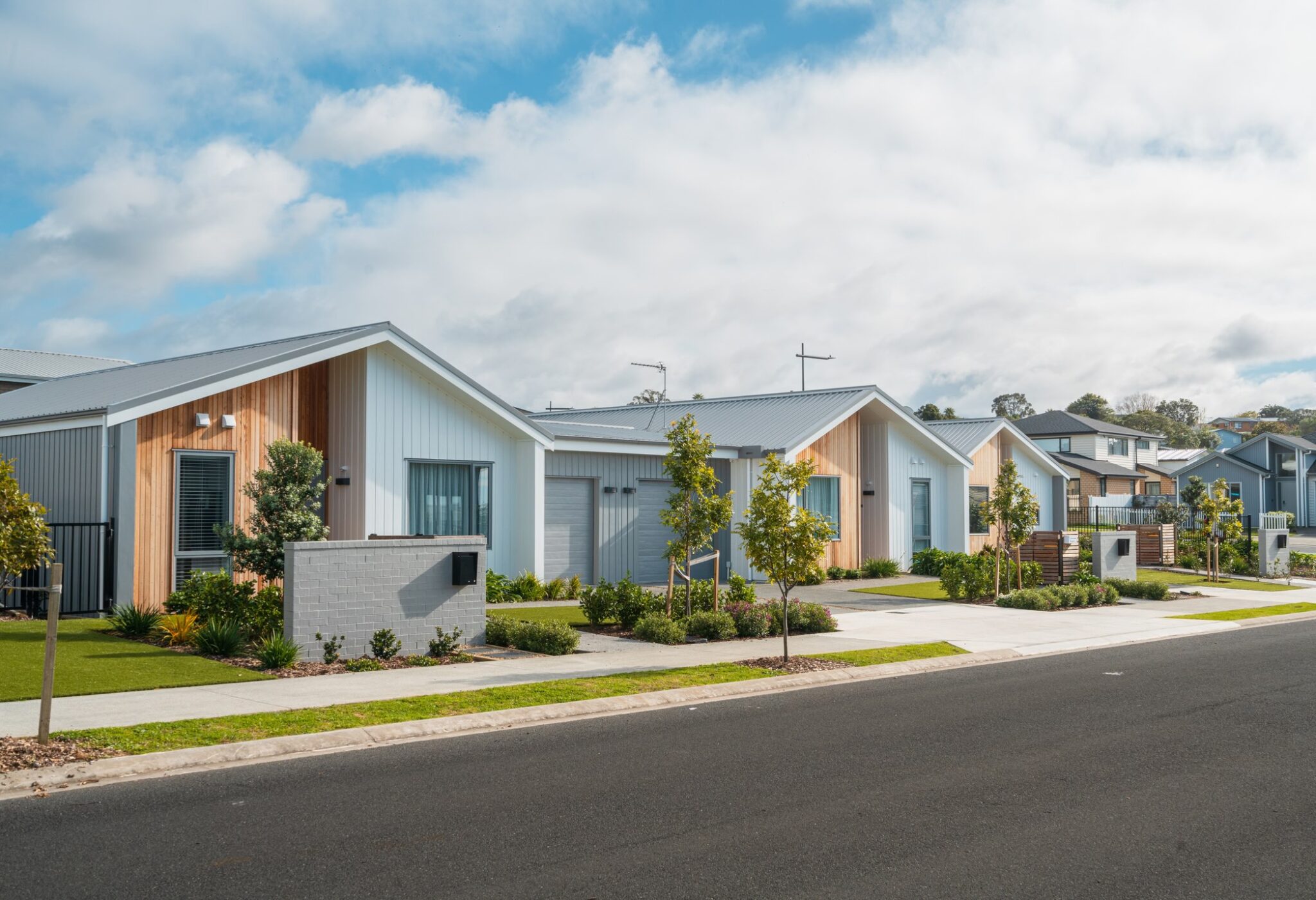 Row of townhome-style rental properties in the South Bay