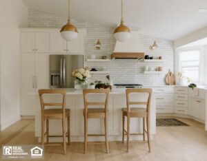 Newly renovated farmhouse kitchen on a budget.