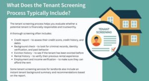 Property manager reviewing tenant applications for an Orange County rental property.