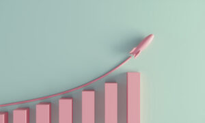 chart showing an increase