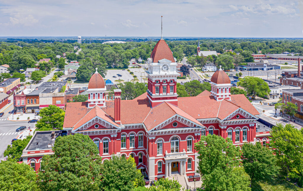 The Lake County Courthouse, in Crown Point, Indiana, United States.