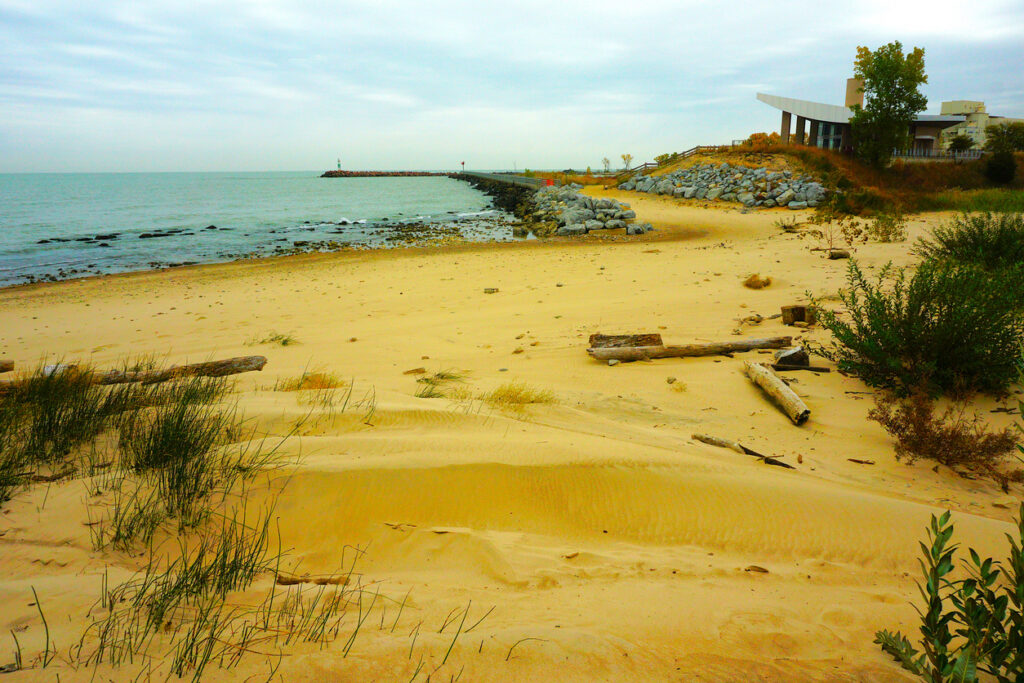 Portage Lakefront and Riverwalk Pavilion Dunes. Dunes, Beaches, Wetlands, History and Vistas at Indiana Dunes National Park