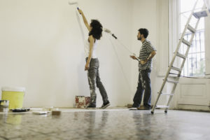 Tenants Adding a Fresh Coat of Paint in Their Pflugerville Rental Home