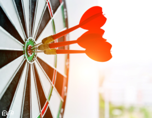Trio of Darts Hitting the Target’s Bullseye