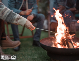 Tenants Roasting Over a Fire Pit at a Austin Rental Property