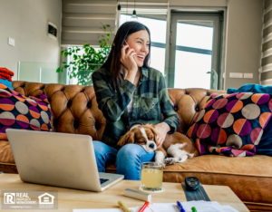 Seattle Woman with her Cavalier King Charles Spaniel