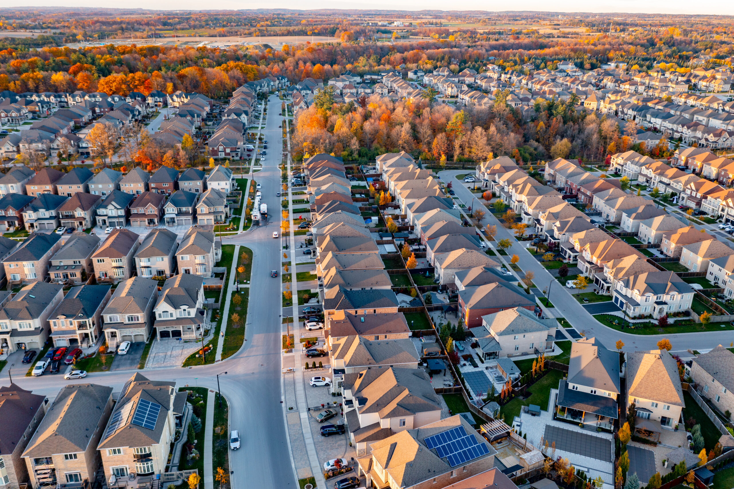 aerial view of residential neighborhood