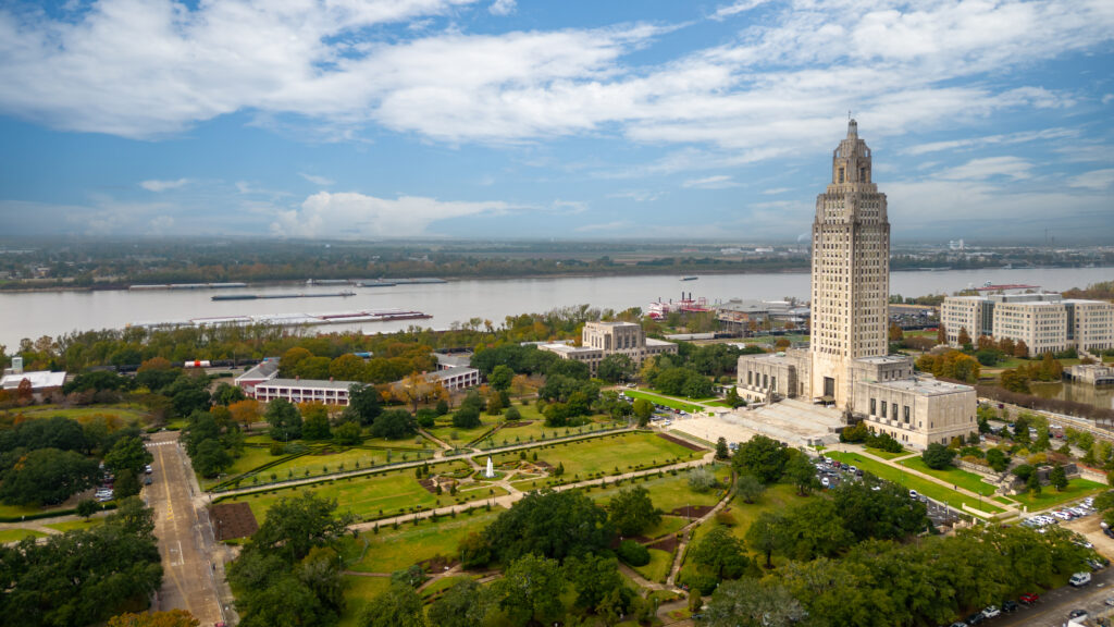 The Louisiana State Capitol Building in Downtown Baton Rouge
