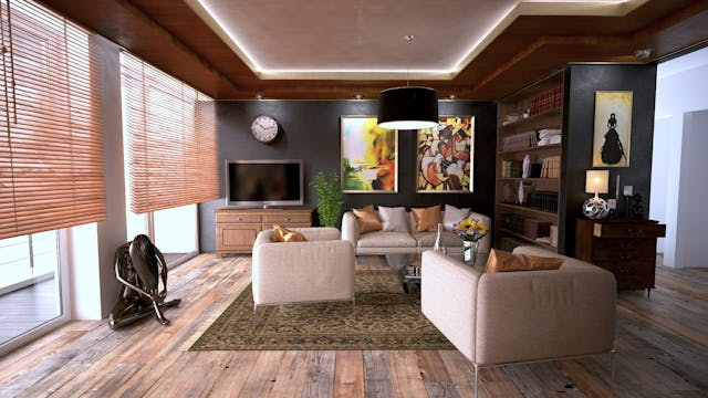 living room with dark walls white ceiling