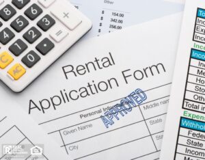 Approved rental application among expenses calculations.